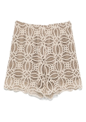 MOUTAKI embroidered-lace shorts - Neutrals