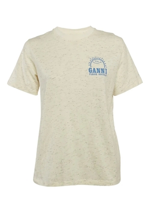 GANNI graphic-print T-shirt - Neutrals