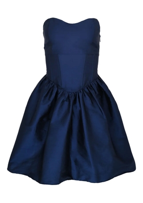 AZEEZA Naina strapless lace-up mini dress - Blue