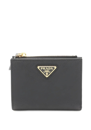 Prada Pre-Owned 20s logo-plaque bi-fold wallet - Black
