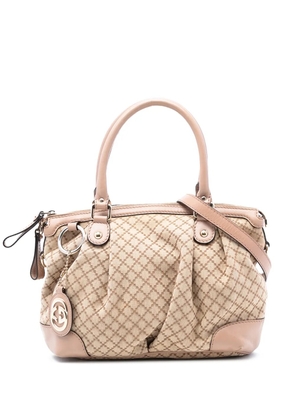 Gucci Pre-Owned 2016-2025 Diamante Canvas Sukey satchel - Brown