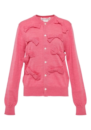 Comme Des Garçons Girl bow-detail cardigan - Pink
