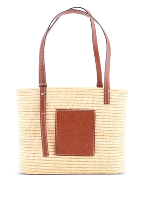 Loewe Pre-Owned Square Basket Woven Raffia Small tote bag - Brown