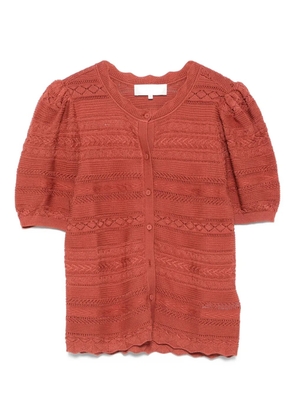 Ba&Sh Vinat puff-sleeve cardigan - Brown