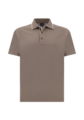 Paul & Shark striped cotton polo shirt - Brown