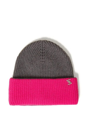 TWINSET ribbed-brim beanie hat - Grey