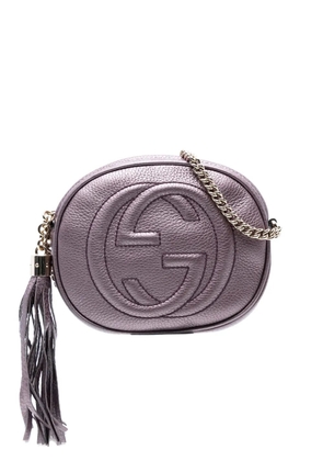 Gucci Pre-Owned 2016-2025 Mini Metallic Pebbled Calfskin Soho Chain crossbody bag - Purple