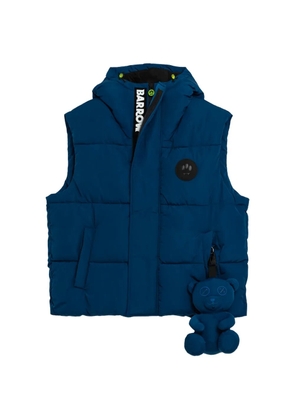 BARROW hooded puffer gilet - Blue
