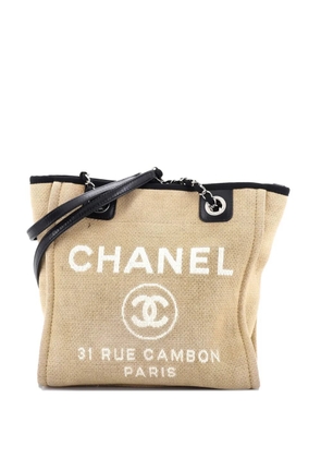 CHANEL Pre-Owned North South Deauville Canvas Small tote bag - Black
