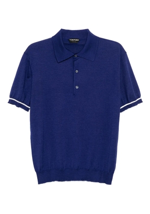 TOM FORD short-sleeve polo shirt - Blue