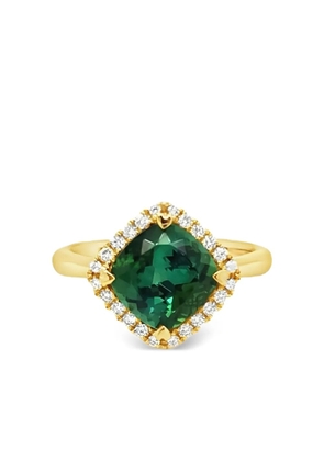 Lisa Nik 18K yellow gold diamond and tourmalite ring