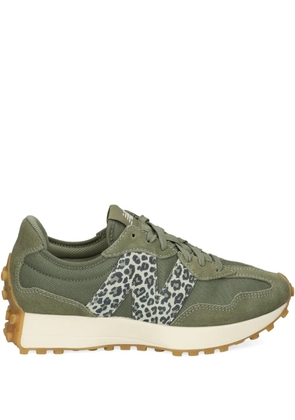 New Balance 327 leopard-panel sneakers - Green