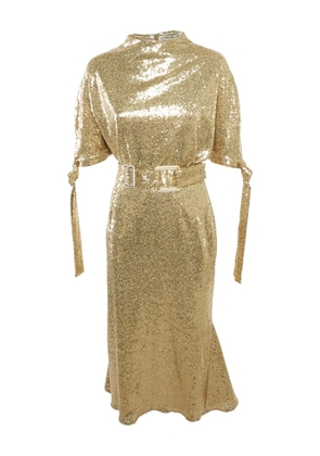 Edeline Lee Pedernal sequinned belted dress - Gold