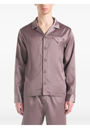 Manière De Voir Constant satin overshirt - Brown