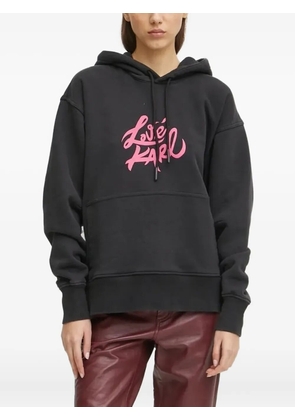 Karl Lagerfeld Jeans logo-print hoodie - Black