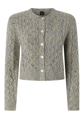 PINKO cable-knit button cardigan - Grey