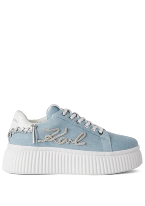 Karl Lagerfeld Whipstitch platform sneakers - Blue