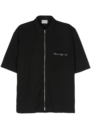 VTMNTS raised logo-detail short-sleeve shirt - Black