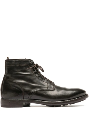 Officine Creative Prince lace-up leather boots - Brown