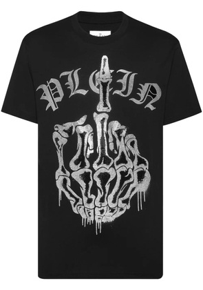 Philipp Plein rhinestone-embellished cotton t-shirt - Black