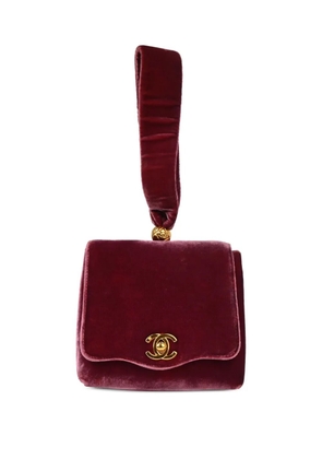 CHANEL Pre-Owned 1995 velvet clutch bag - Purple