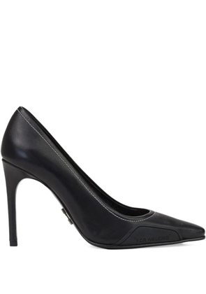 Off-White leather heeled pumps - Black