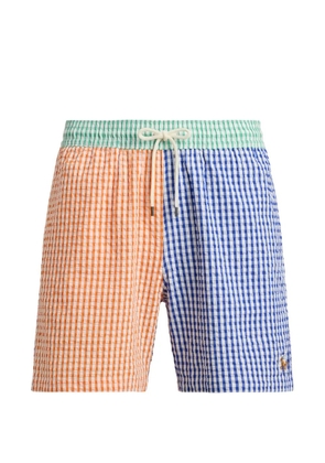 Polo Ralph Lauren Gingham-pattern swim shorts - Orange