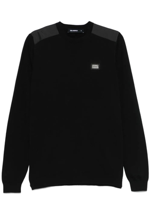 Karl Lagerfeld logo-plaque sweater - Black
