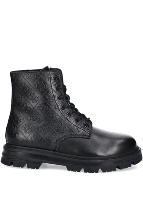 GUESS USA Garda embossed lace-up boots - Black