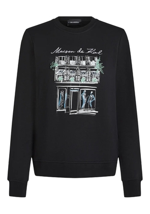 Karl Lagerfeld Paris store sketch sweatshirt - Black