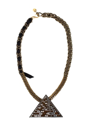 Lanvin Luxor Pyramid necklace - Brown