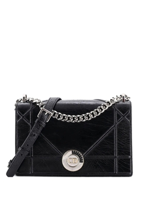 Christian Dior Pre-Owned Diorama Clasp Flap Bag Crinkled Lambskin Medium crossbody bag - Black
