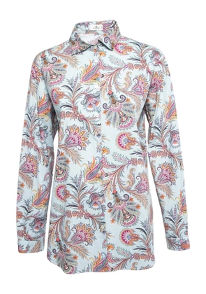 Etro Pre-Owned paisley-print cotton shirt - Blue