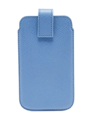Smythson leather phone cover - Blue