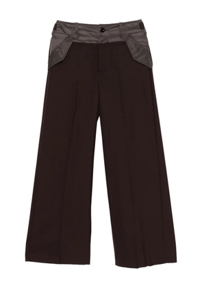 sacai panelled trousers - Brown