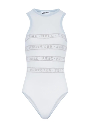 Jean Paul Gaultier mesh flocked bodysuit - Blue