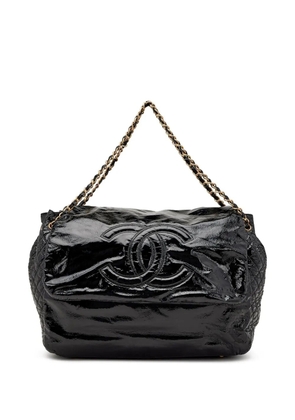 CHANEL Pre-Owned 2006 Jumbo CC-stitch flap chain shoulder bag - Black