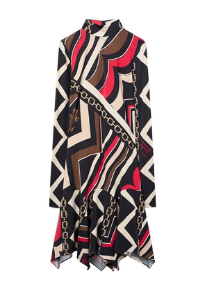 PUCCI istrice-print satin dress - Black