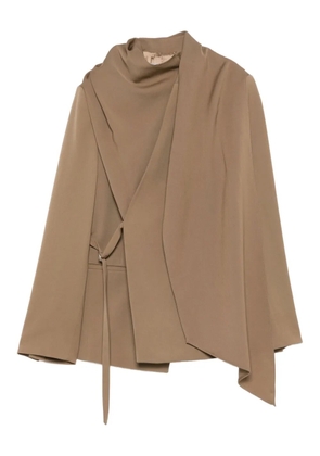 Christian Wijnants asymmetric wool coat - Neutrals