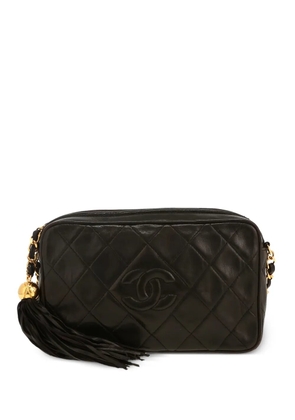 CHANEL Pre-Owned 1994 quilted tassel crossbody bag - Black
