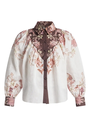Hemant And Nandita Diza floral buttoned shirt - White