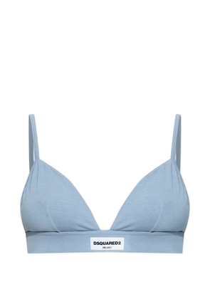 DSQUARED2 Heritage triangle bralette - Blue