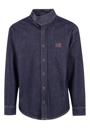 Emporio Armani stand-collar denim shirt - Blue