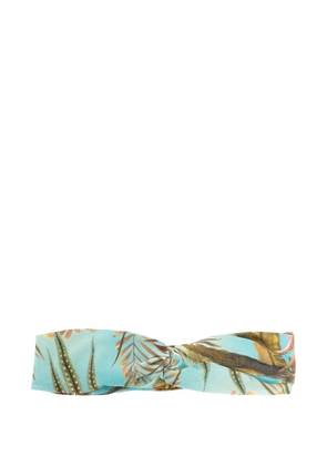 Lygia & Nanny Bethania twisted floral headband - Blue