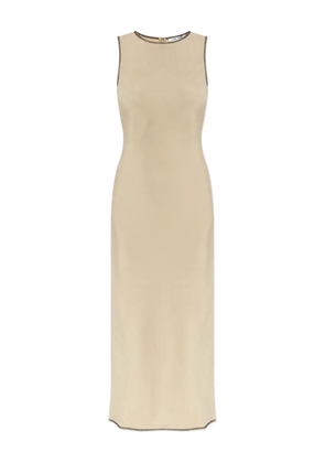 SAMSOE SAMSOE contrast-stitching maxi dress - Neutrals