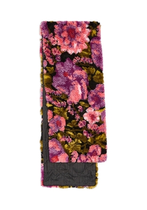 DRIES VAN NOTEN shearling-jacquard scarf - Pink