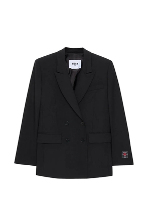 MSGM double-breasted patch blazer - Black
