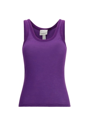 Forte Forte ribbed U-neck top - Purple