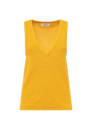 Laneus V-neck knitted sleeveless - Yellow