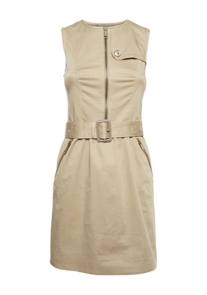 Burberry Pre-Owned zipped belted mini dress - Neutrals